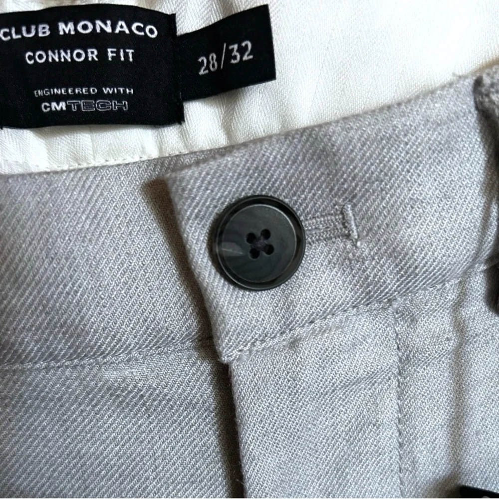 CLUB MONACO LINEN CONNOR CHINOS GREY